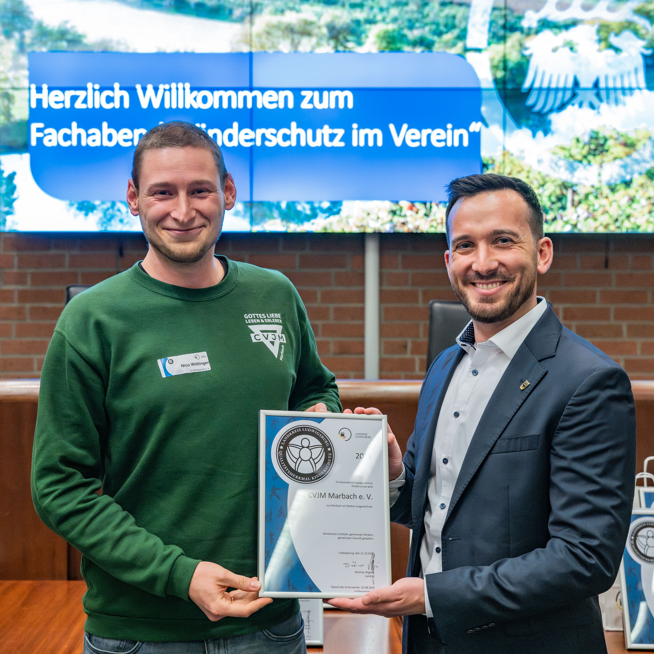 CVJM Marbach erhält Qualitätsmerkmal Kinderschutz